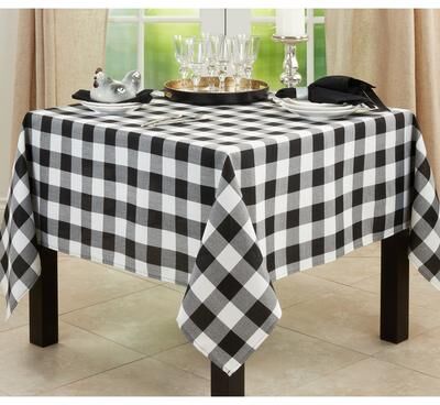 Saro Lifestyle Casual Buffalo Plaid Tablecloth
