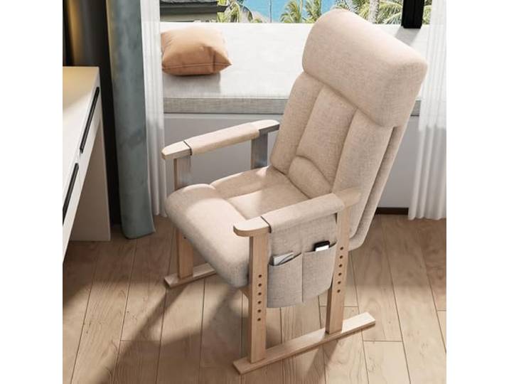 Lesesessel Loungesessel Stuhl Polstersessel Lounge Relaxsessel Mit Hocker Lehnstühle Wohnzimmer Akzent Stuhl Gepolstert Stahlrahmen Freizeit Sofa Stuhl Mit Seitentaschen Für Schlafzimmer(/Khaki B)