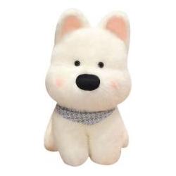 Lean Toys Lean Plüsch Maskottchen Kuschelhund Mit Blauem Tragetuch Weiss 33Cm (33 cm) (67992353)