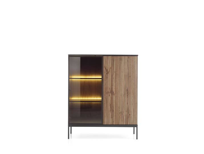 Vitrine – SENTO – WT104 – Sonoma Eiche / Schwarz