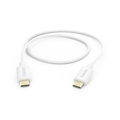 Hama USB-Ladekabel USB 2.0 USB-C® Stecker 1m Weiß 00201590