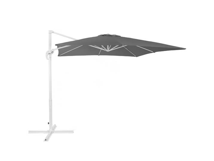 AMPELSCHIRM dunkelgrau/weiß 250/250/235 cm Monza