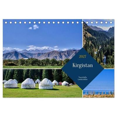 Kirgistan - Traumhafte Landschaften (Tischkalender 2027 DIN A5 quer), CALVENDO Monatskalender