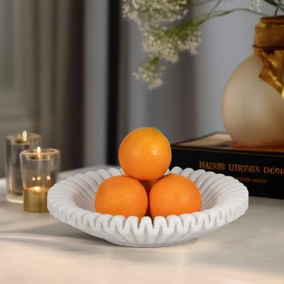 "Sagebrook Home Ceramic Decorative Bowl in Elegant White, Modern Home Decor, Single Piece, 12 Inches - 12"" x 12"" x 3"""