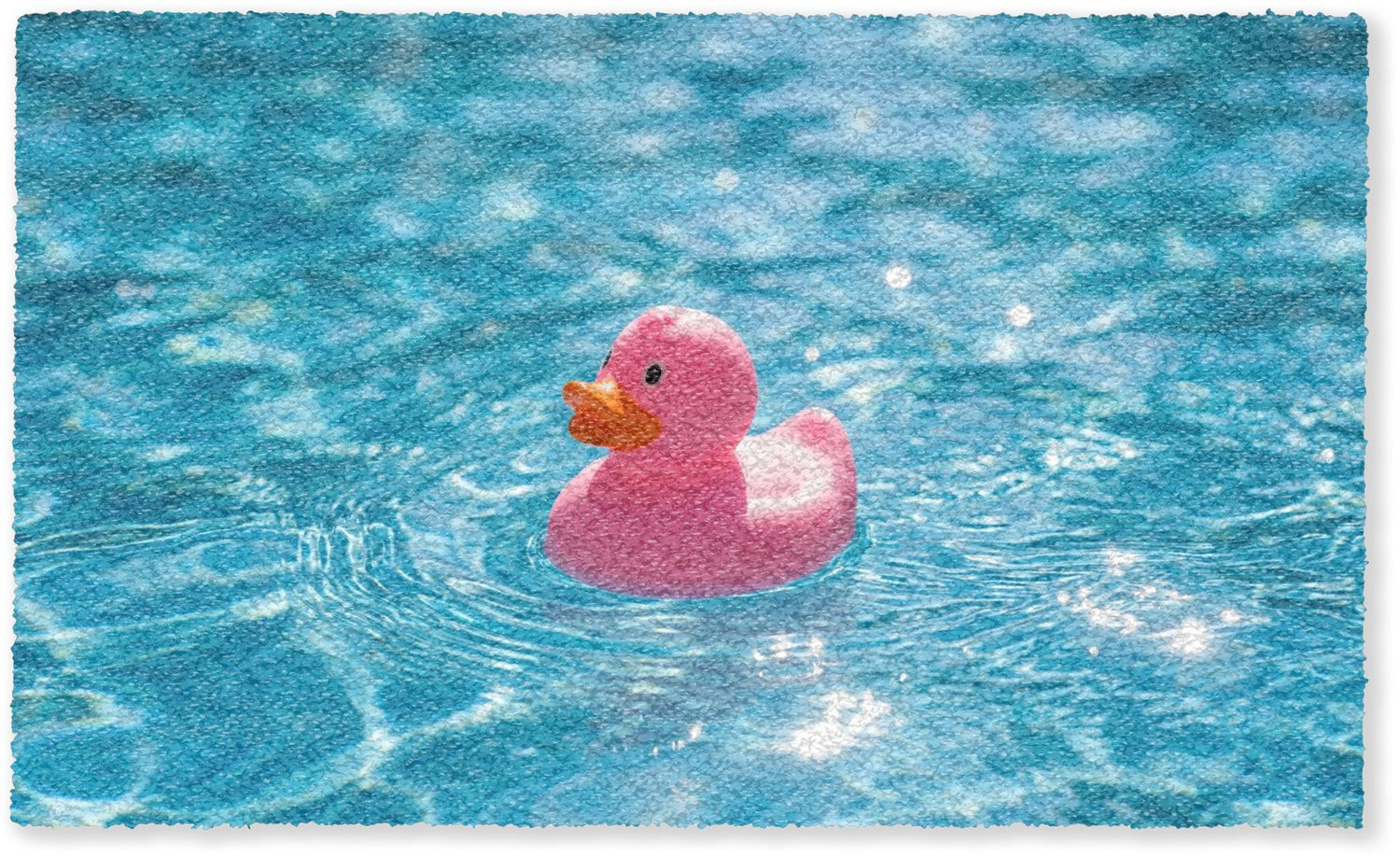 Deurmat Badeend Droogloopmat - Roze - 150 x 90 cm