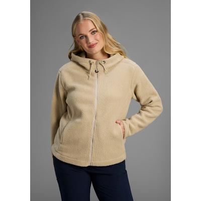 Fleecejacke MAIER SPORTS "DA-FLEECEJACKE RACKA W", Damen, Gr. 46, feather gray, Obermaterial: 100% Polyester, Jacken Fleecejacke, für Outdoor-Aktivitäten und Wandern geeignet, sportlicher Stil