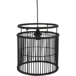 WellHome - Hängelampe aus schwarzem Bambus Ø28x30cm