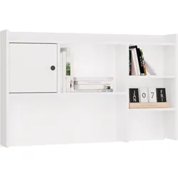 Schreibtischaufsatz 120 cm WEISS 1 Tür Regal für Bücher Dokumente