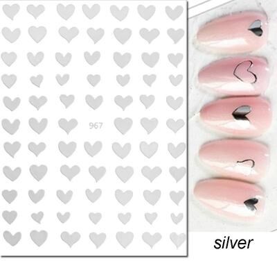 Uplift Picks 3D Nail Art Stickers Love Heart Star Cloud French Tip Nail Decals 20