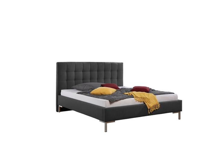 Livetastic Polsterbett Maurizio, Anthrazit, Metall, 180x200 cm, Made in Germany, für Lattenrost geeignet, Schlafzimmer, Betten, Polsterbetten
