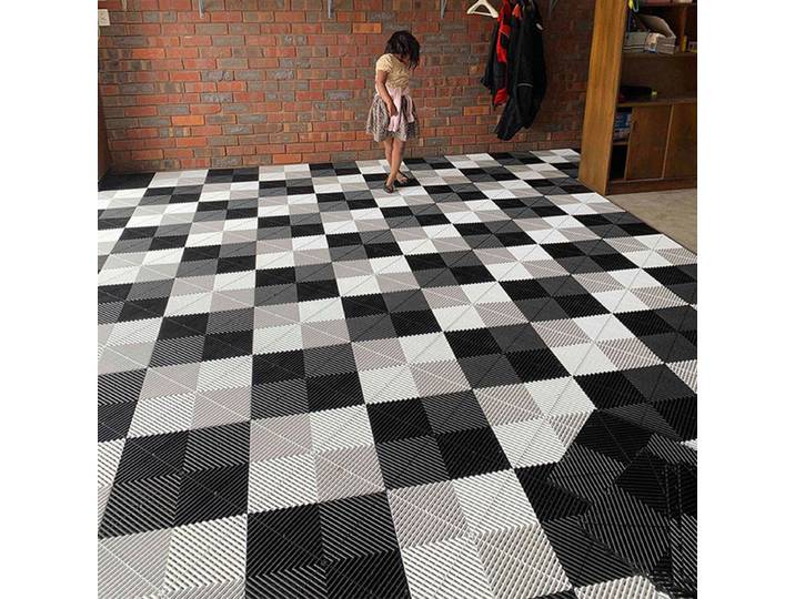 Carreaux de sol de Garage haute résistance, tapis d'atelier de détail automobile, revêtement de sol imbriqué en Pp