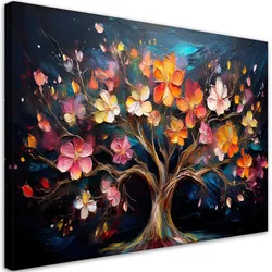 LEINWANDBILD Bunter Baum des Lebens-Abstraktion 100x70cm