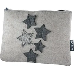 Täschchen Sternregen Filz beige