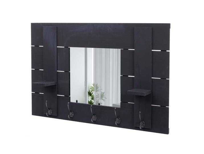 WANDGARDEROBE MIT SPIEGEL Grau