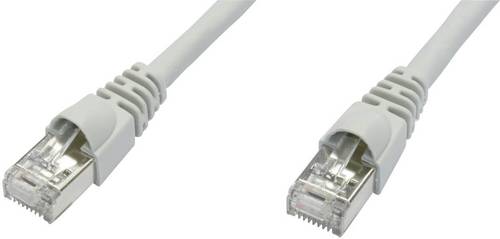 Telegärtner 100009114 RJ45 Patchkabel CAT 6a S/FTP 15.00m Grau Flammwidrig, mit Rastnasenschutz, Flammwidrig, Halogenfrei