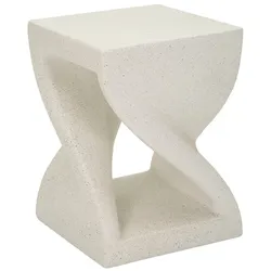 Mauro Ferretti Moderner Couchtisch Z, 34 x 34 x 45 cm, Farbe MGO Creme – Kompakte Struktur und essentielles Design für die Inneneinrichtung – Serie 940