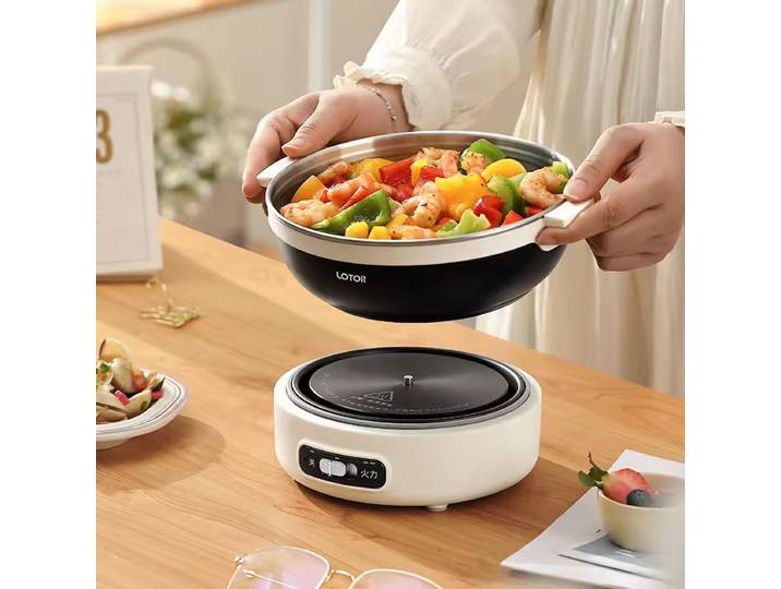Marmite électrique pliée de 1,2 l, multicuiseur Portable, cuiseur à riz de voyage, marmite chaude fendue en acier inoxydable 304, Skillt 500W