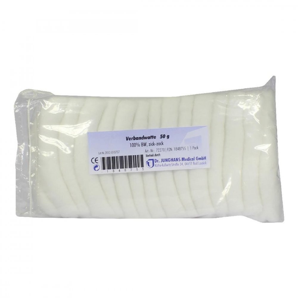 Dr. Junghans Medical GmbH Verbandwatte 100% Baumwolle zickzack 01848755