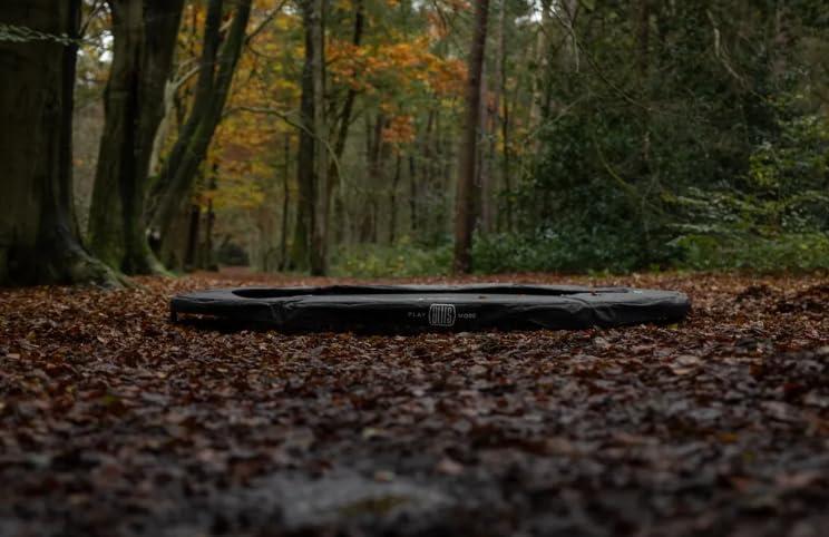 Inground Trampolin, 244 cm Durchmesser, Schwarz, für Garten, sicheres Springen auf Bodenhöhe