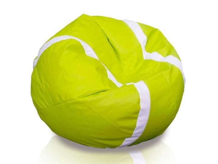 Pouf de siège TENNISBALL Sac de siège Pouffe 55x105 cm - Couleur: Citron