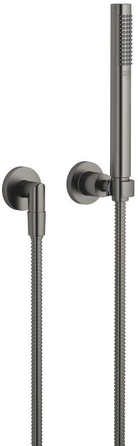 Dornbracht Schlauchbrausegarnitur mit Einzelrosetten TARA 27802892 Dark Platinum gebürstet(DF red.) 27802892-990010