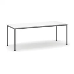 Esstisch BASIC, 200x80 cm, Gestell dunkelgrau, weiß