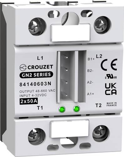 Crouzet Halbleiterrelais 84140603N 50A Schaltspannung (max.): 660 V/AC Spezieller Nulldurchgang 1St.