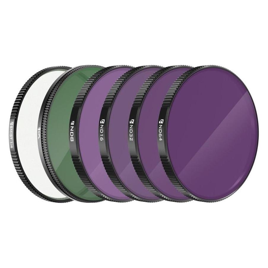 Freewell Lens Filters - 6Pack ND8, ND16, ND32, ND64, CPL, SMIST 1/4 (Black Mist Filter) (FW-SH-LND)