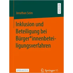 Inklusion und Beteiligung bei Brger*innenbeteiligungsverfahren, Fachbücher von Jonathan Seim