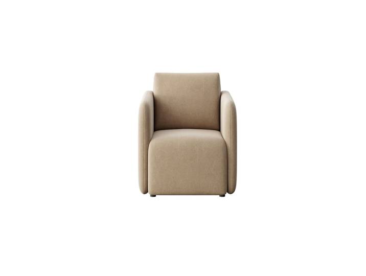 Fauteuil en polyester camel