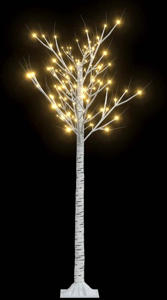vidaXL Sapin de Noël 156 LED blanc chaud Saule 1,5 m Int/Ext