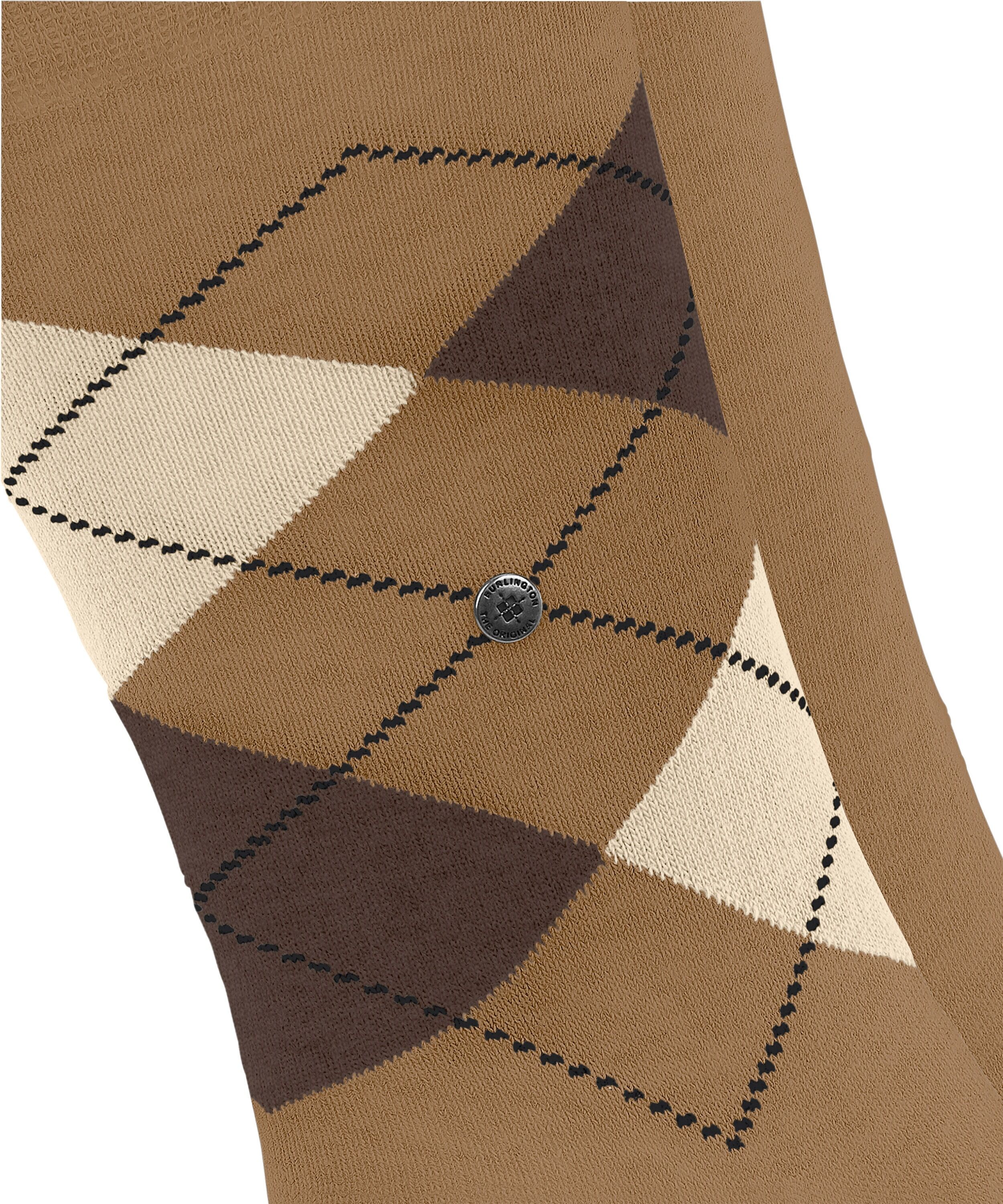 Socken BURLINGTON "Everyday Argyle Mix", Herren, Gr. 40-46, braun sugar, Baumwollmischung, Argyle-Muster, normal, Socken Socken, atmungsaktiv, Einheitsgröße 40-46, Argyle-Muster