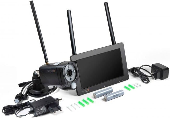 Technaxx Überwachungskamera "Set TX-128 mit Touchscreen", schwarz, B:8cm H:6cm T:20cm, Überwachungskameras, Überwachungskamera
