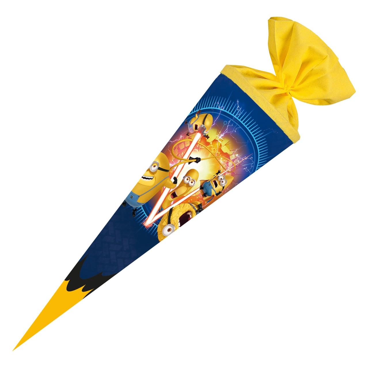 Nestler Schultüte Mega Minions rund mit Filzverschluss 70cm (69 cm, 1x) (71363592)