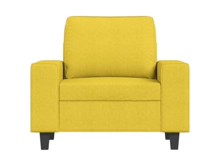 KTHLBRH Sessel hellgelb 60 cm aus Stoff Gestell aus robustem Metall, Polsterung aus Schaumstoff, Kapazität 110 kg, modernes Design