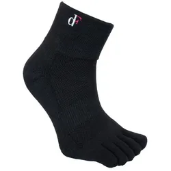 Vibram Unisex 200 df Toe Socks Mini Crew Trail schwarz