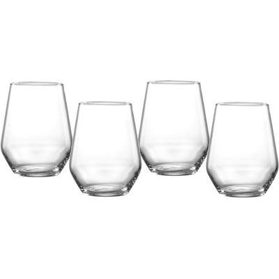 Longdrinkglas RITZENHOFF & BREKER "Mambo", transparent, H:10,5cm Ø:8,5cm, Kristallglas, Trinkgefäße, 4-teilig, 400 ml