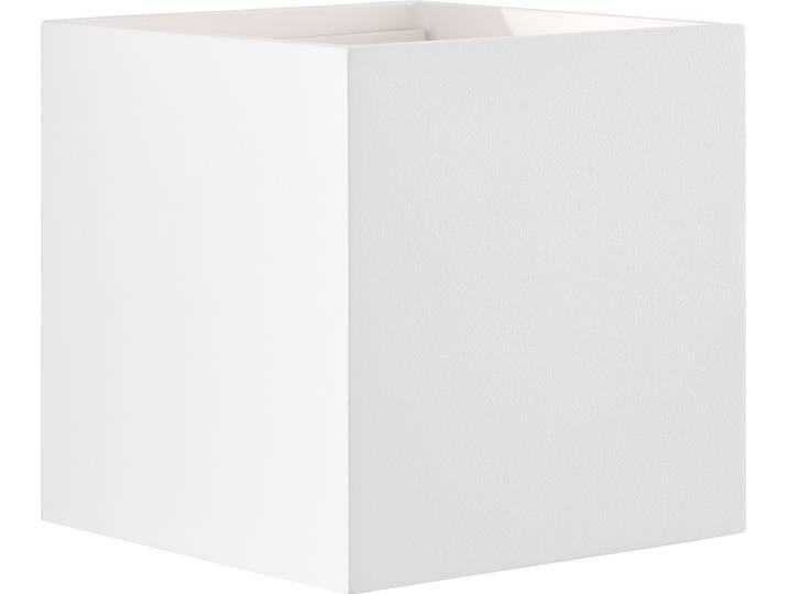 BRILLIANT weiße LED Außenwandleuchte ISAK Up/Down Light IP54 verstellbarer Abstrahlwinkel 6W 500 Lumen 3000 Kelvin Metall/Glas 10x10 cm