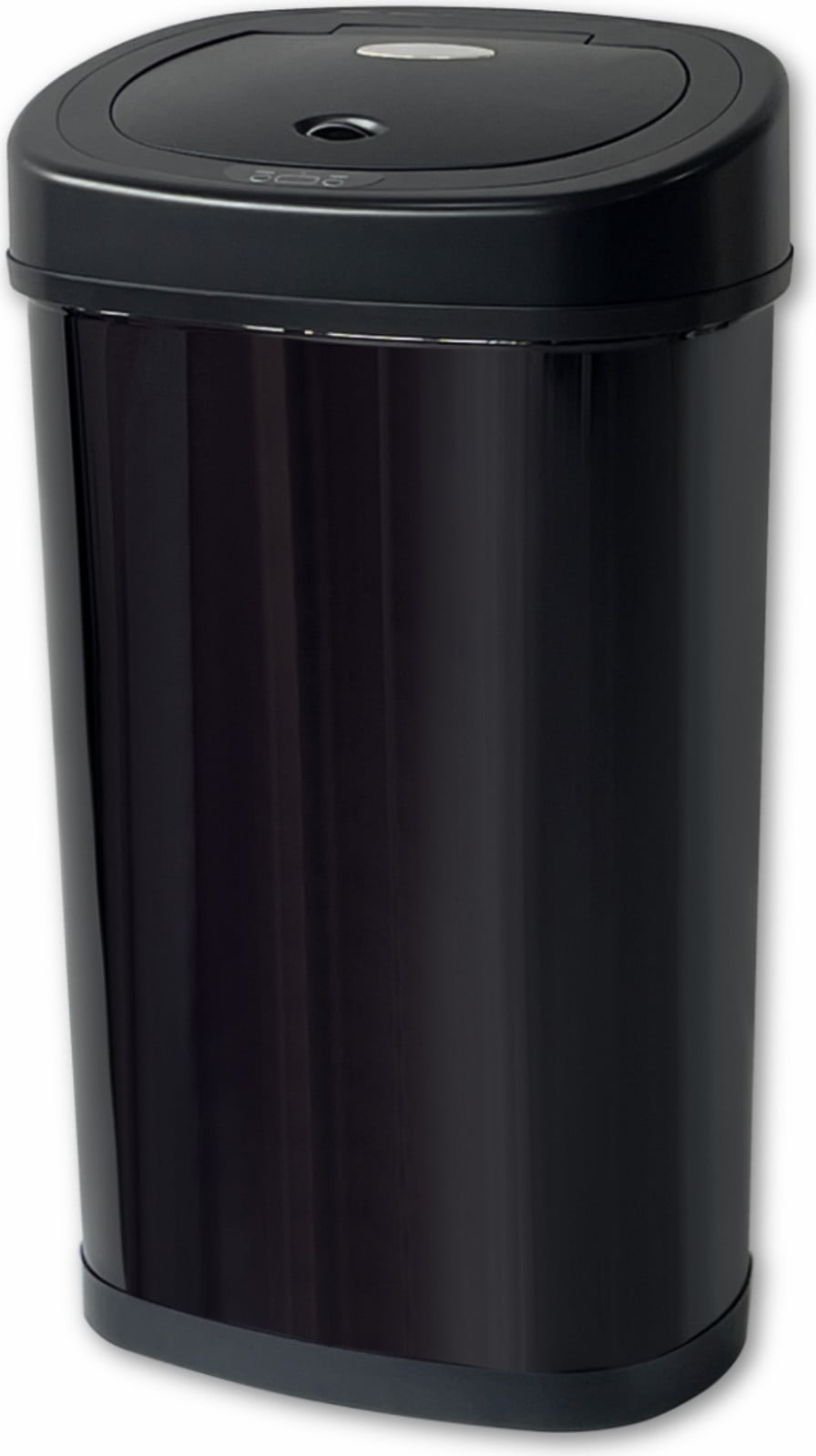 Rijoka sensorafvalbak 50 liter - zwart - roestvrij staal
