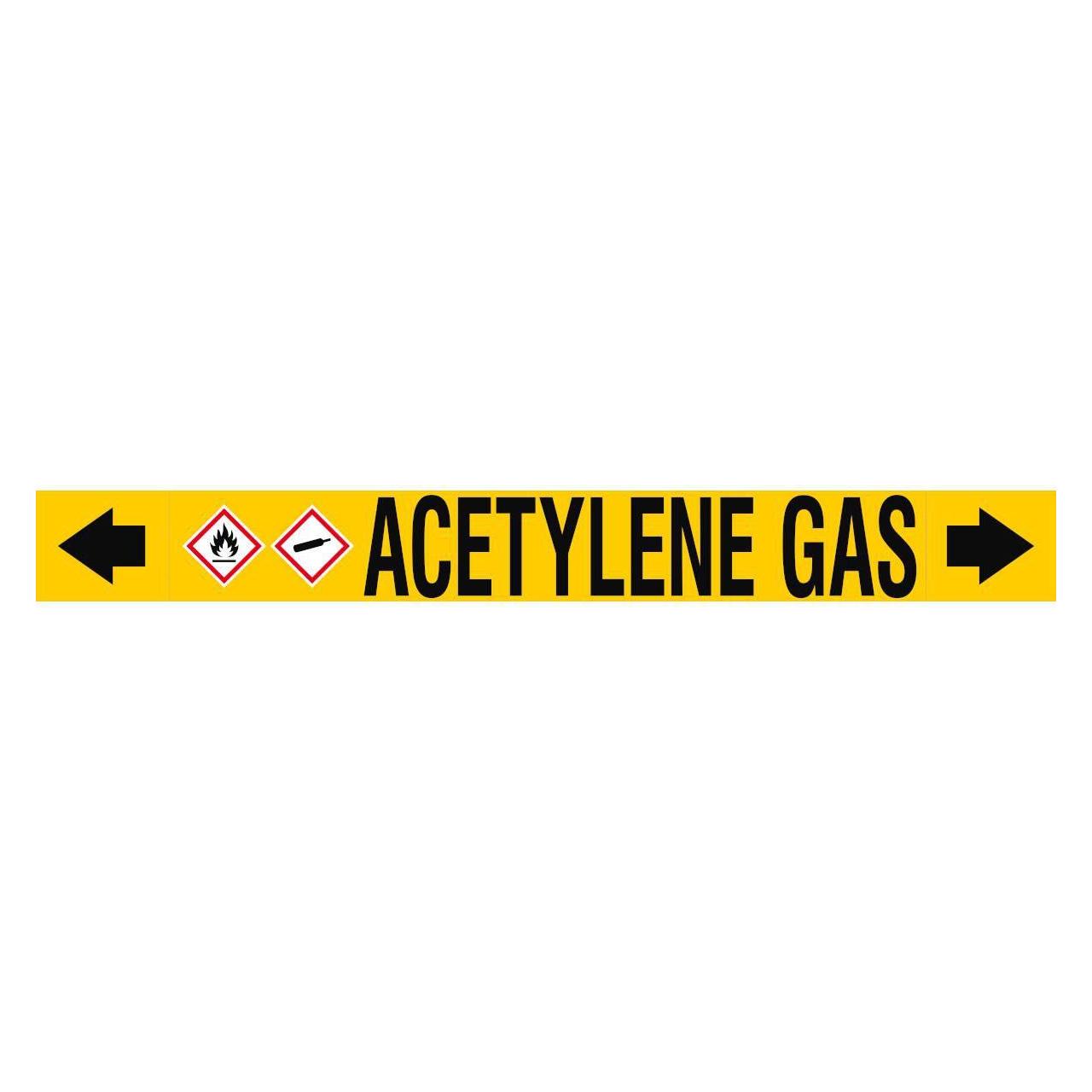 Brady ASME - Rohrmarkierer - Acetylene Gas (ASMEPM-100X920MM-ACETYLENE GAS)
