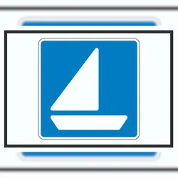 HB-Druck Segelboote erlaubt Segeln Symbol A4 Rückseite selbstklebend