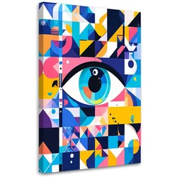 LEINWANDBILD Minimalistisches Auge im Bauhaus-Stil 70x100cm