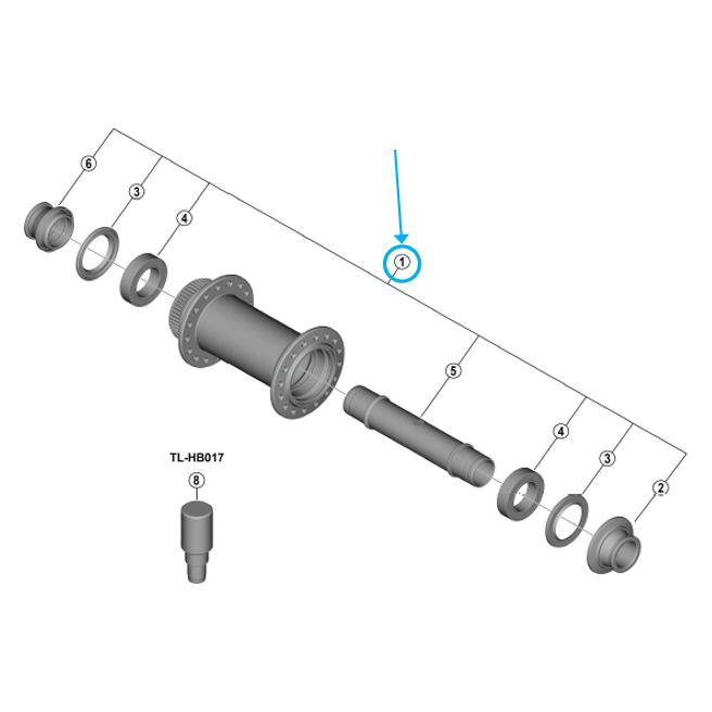 Shimano Achse komplett HB-M9210-B (61003545)
