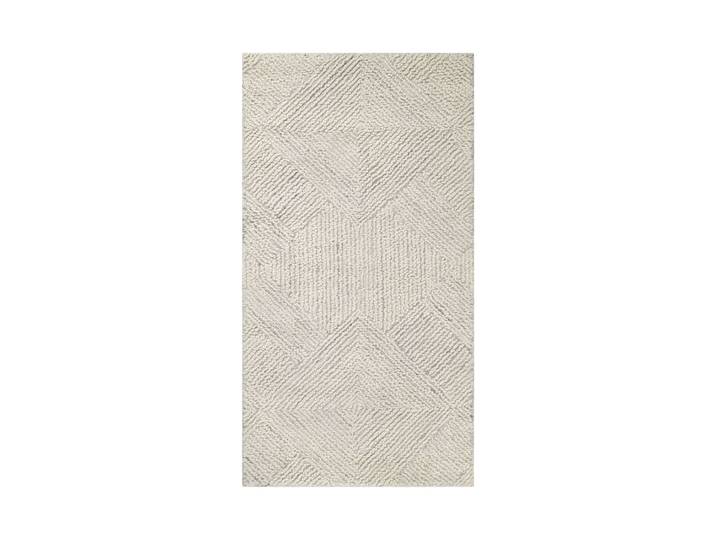 Tapis écru design tufté main à relief 70x140