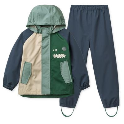 LIEWOOD - Kid's Pedia Rainwear Set - Regenset Gr 140 blau