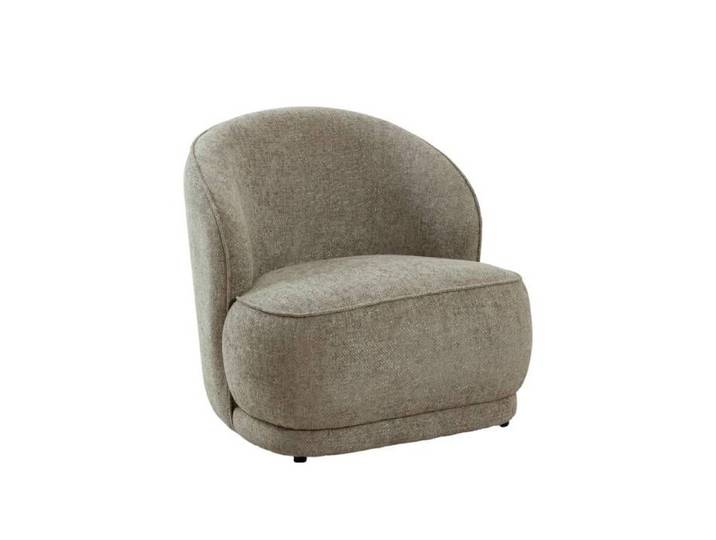 Fauteuil en tissu taupe Travis