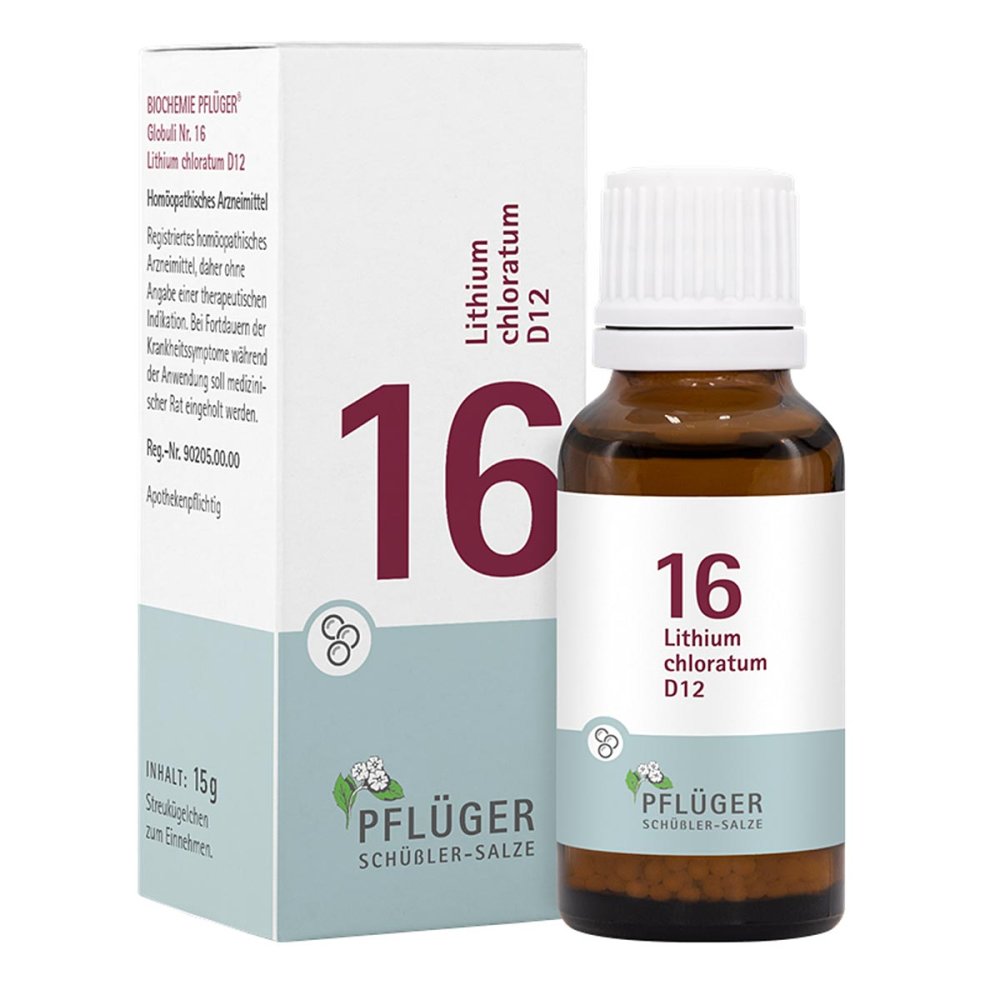 Homöopathisches Laboratorium Alexander Pflüger Gmb Schüßler Biochemie Pflüger 16 Lithium Chloratum D12 Globuli 17278308