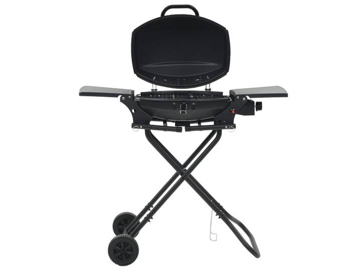 vidaXL Gasgrill Tragbar Mit Kochzone Schwarz, Metall, 103x97x47 cm, Grills, Gasgriller