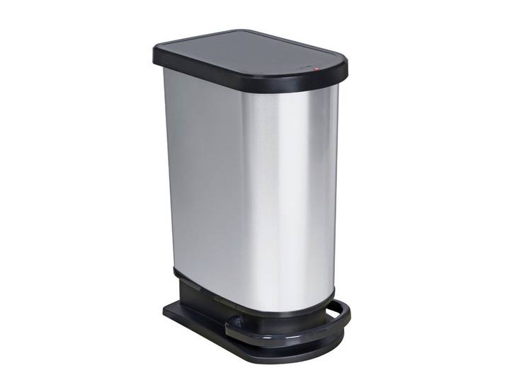 Rotho Abfalleimer, Silberfarben, Kunststoff, 50 l, 29x67x44 cm, Reach, DIN EN ISO 14001, DIN EN ISO 9001, Haushalt & Reinigung, Reinigung, Eimer & Abfallsysteme