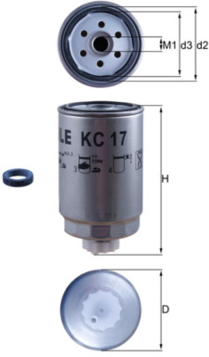 Kraftstofffilter MAHLE KC 17D